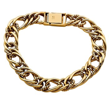 9ct gold 35.4g 7 ins unusual Bracelet